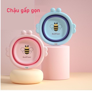 Chậu rửa mặt gấp gọn cho bé, chậu rửa có nhiều hình cho bé Trai/ Gái (KT: 30x30x10cm)