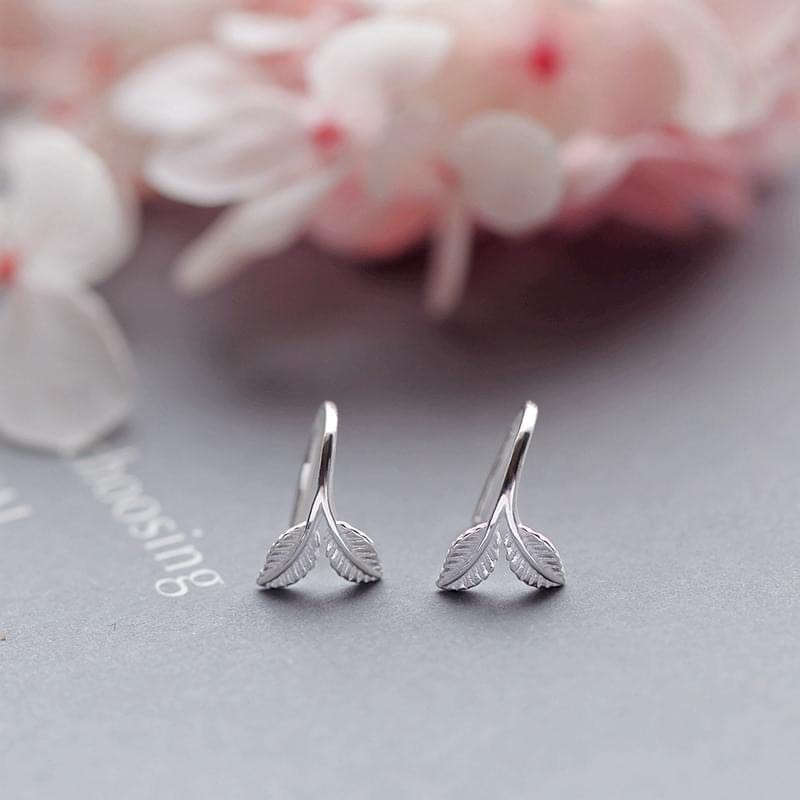 Bông tai nữ đẹp bạc ta thật 925 dễ thương phong cách Hàn Quốc cá tính