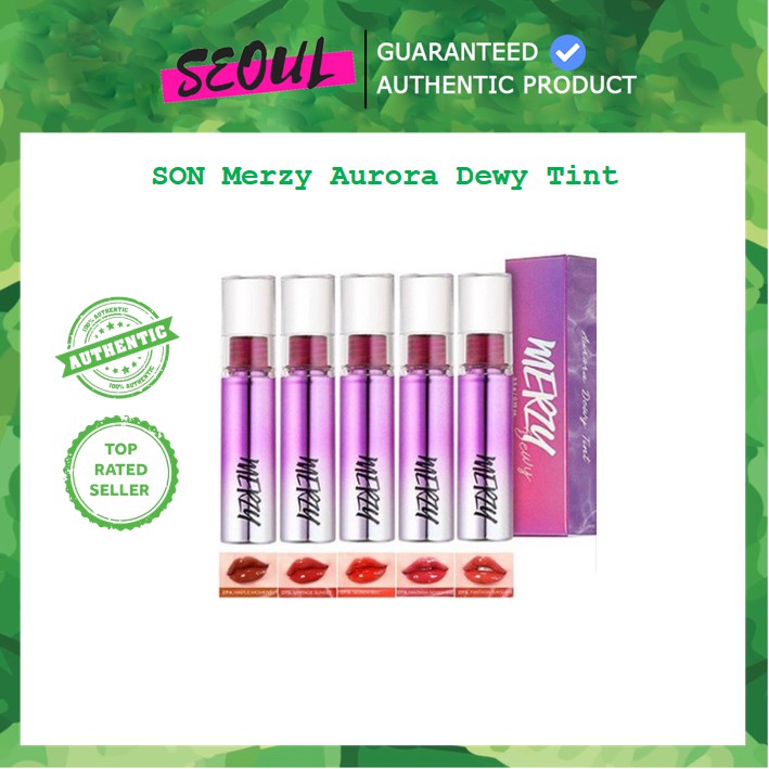 Son Tint Bóng Cho Đôi Môi Căng Mọng Merzy Aurora Dewy Tint 5.5g