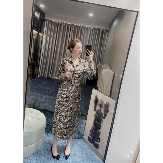 Váy lụa zic zac siêu sang