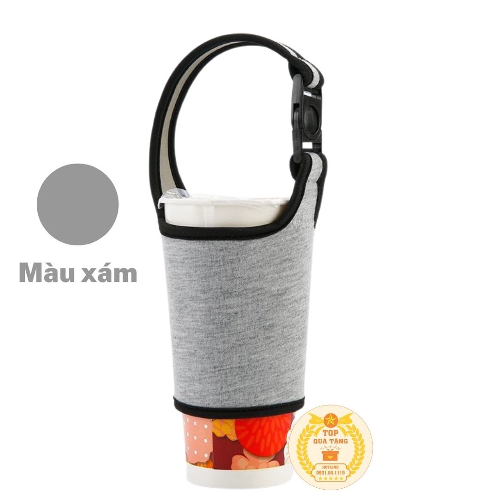 Túi đựng Ly giữ nhiệt TopGift Coffee Holic 380ml - 700ml tiện dụng