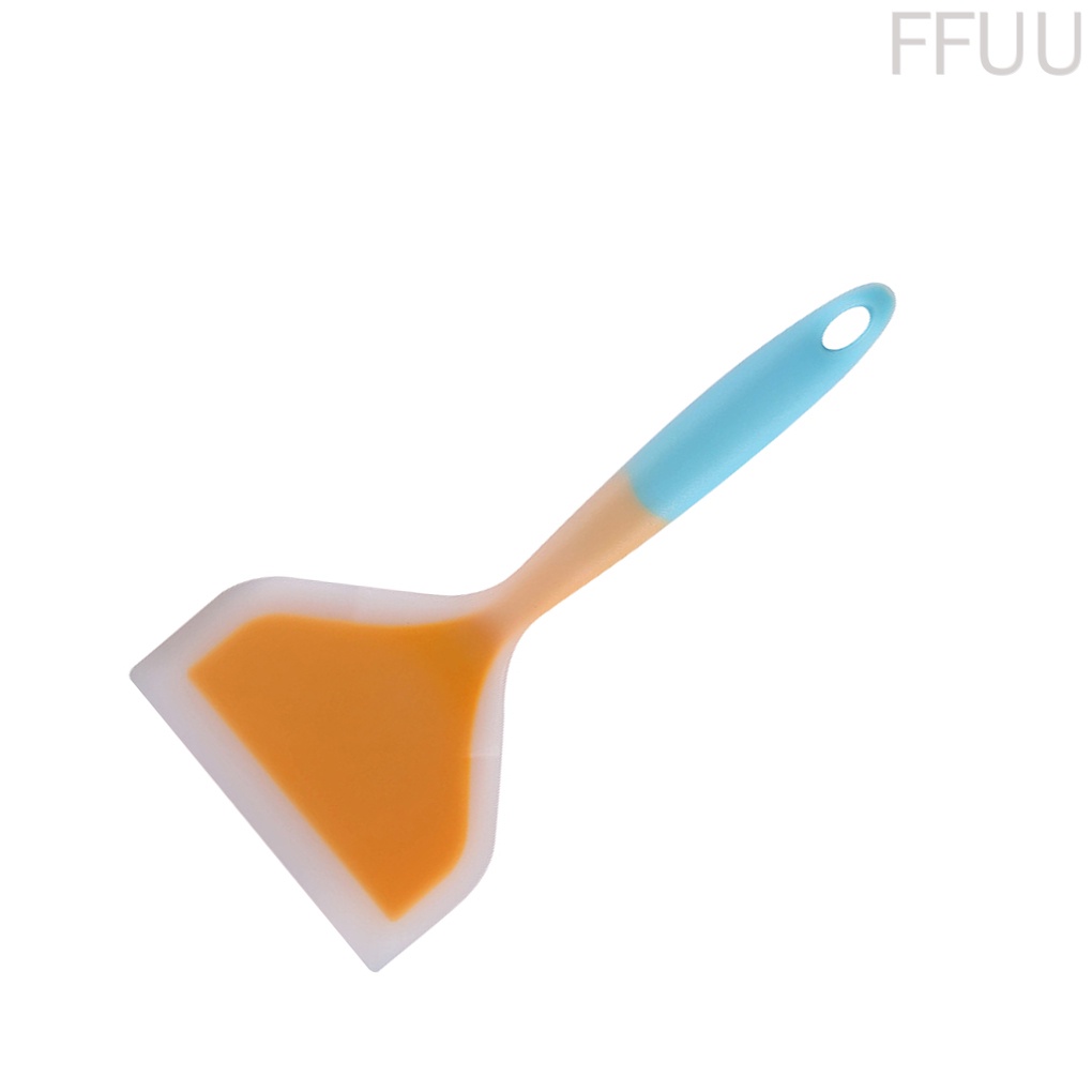 Xẻng Nấu Ăn Bằng Silicone Nylon Cách Nhiệt Có Tay Cầm Màu Vàng / Xanh Dương