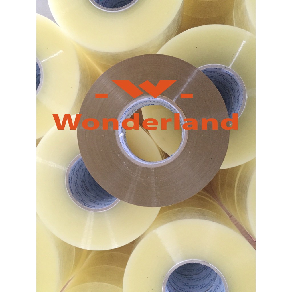Băng keo 1kg trong/đục cuộn lớn lõi giấy mỏng
