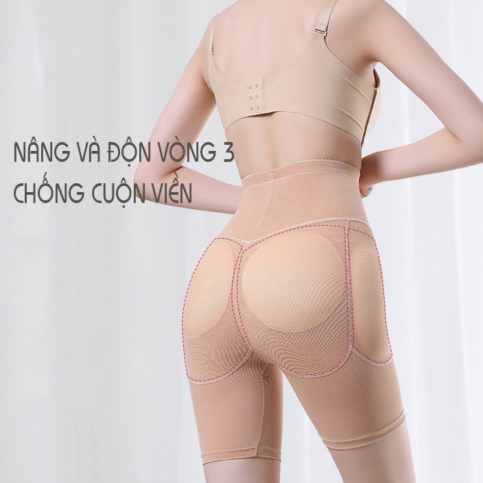 Quần Gen Bụng- Độn Mông Và Hông Vải Lưới Mềm Siêu Thoáng Cao Cấp D507