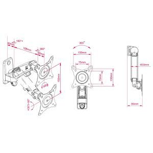 Giá Treo Màn Hình Máy Tính NB - F120 [ Phù hợp màn hình 14&quot; - 27&quot; ] - [ HÀNG CHÍNH HÃNG ]