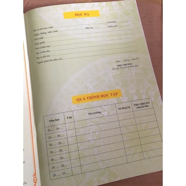 Học Bạ Tiểu Học Thông Tư 27