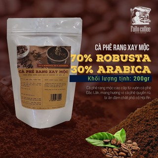 Cà phê rang xay mộc Faifo Coffee 200gr - tỉ lệ 70%Robusta 30%Arabica