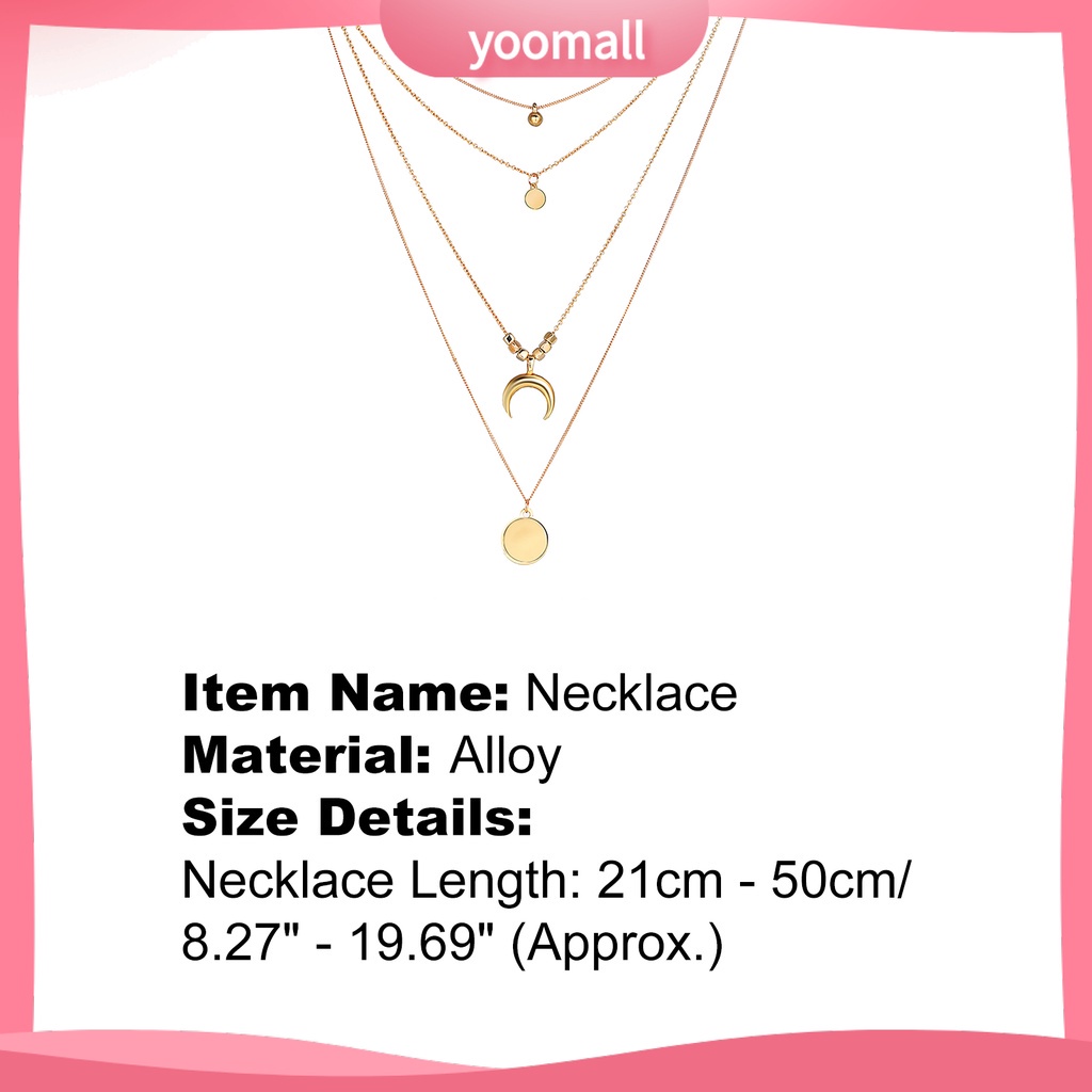 Vòng cổ Dài Bằng Thép Không Gỉ Màu Sắc Tinh Tế Dành Cho Nữ