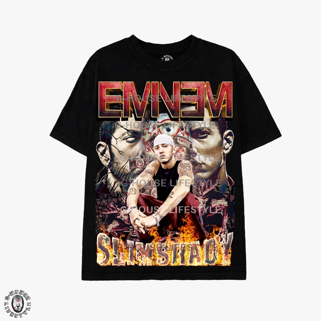 Áo Thun Rapper Eminem Slim Shady Oversize Phong Cách Hip-hop Unisex G-House Lifestyle