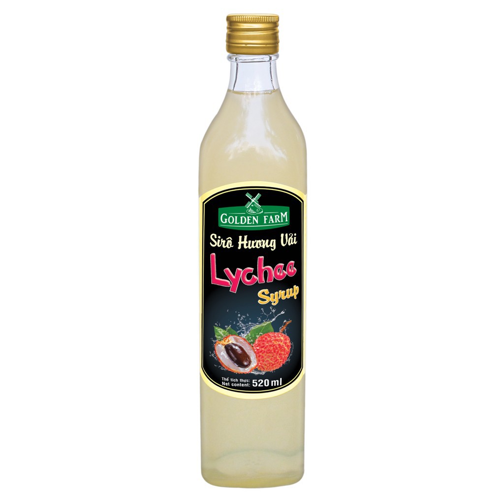 Syrup Golden Farm Vải (Lychee Syrup) 520 ml- SGF007