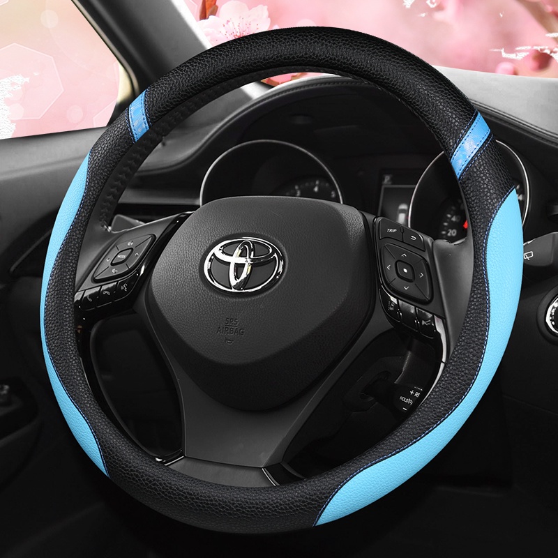 Vỏ Bọc Vô Lăng 38cm Bằng Sợi Carbon Cho Toyota Vios Yaris Camry Corolla Altis Mark X Crown Rav4