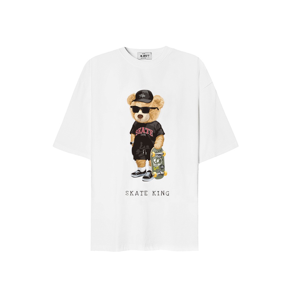 Áo Phông Nam MYO Vải Cotton In Hình Teddy Skate
