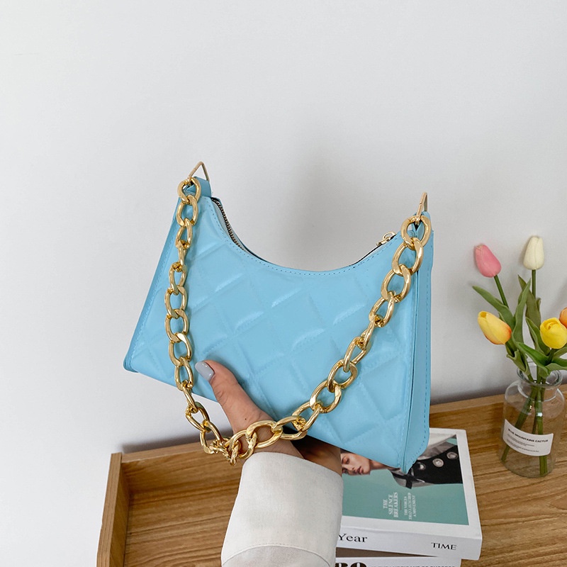 Túi đeo dưới cánh tay Da Pu Màu Kẹo Tương Phản Thời Trang Cho Nữ