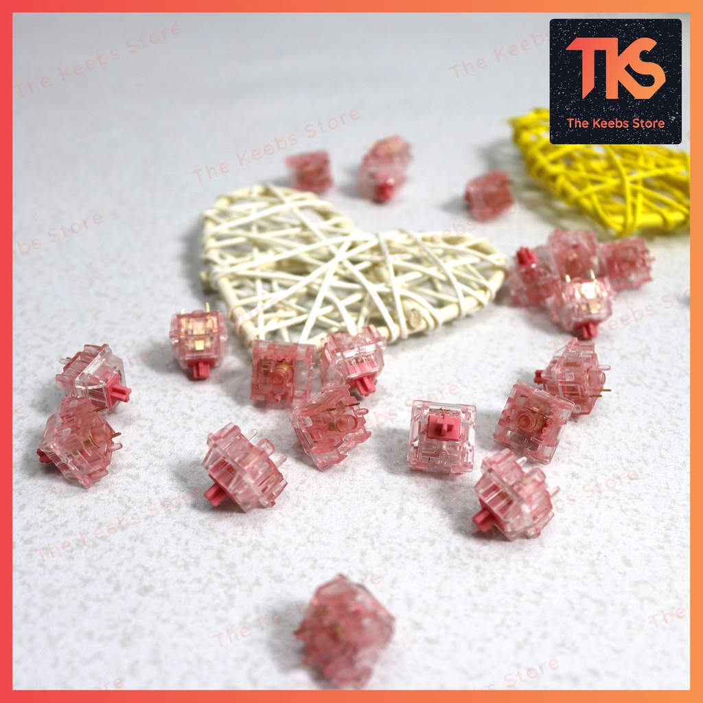 KTT Strawberry 5 Pin | KTT Dâu 5 Pin | Linear 62g | công tắc bàn phím cơ | TKS