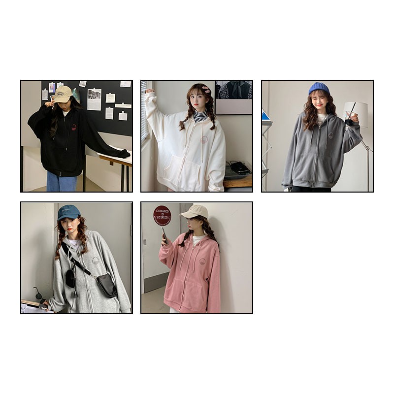 Áo Hoodie Khóa Kéo Form Rộng Thời Trang Năng Động Cho Nữ | BigBuy360 - bigbuy360.vn