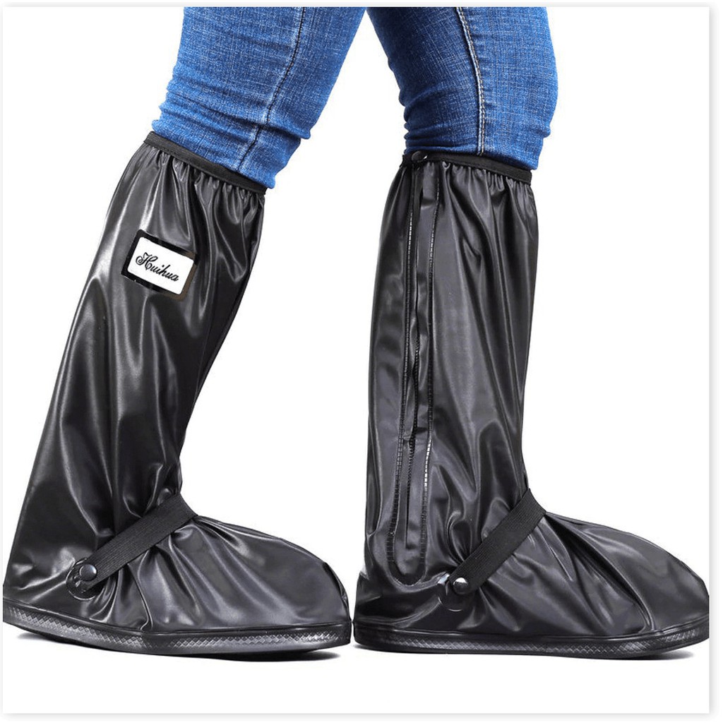 Bọc giày SALE ️ Bảo vệ giày chống nước, bọc đi mưa có thiết kế khóa kéo kín đáo và tiện lợi 6364