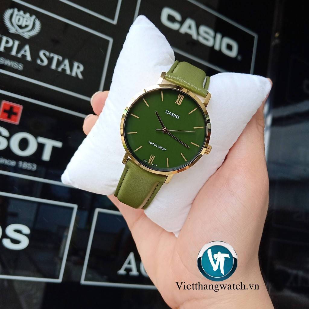Đồng Hồ Nam Casio MTP-VT01GL-3BUDF Dây Da Chính Hãng