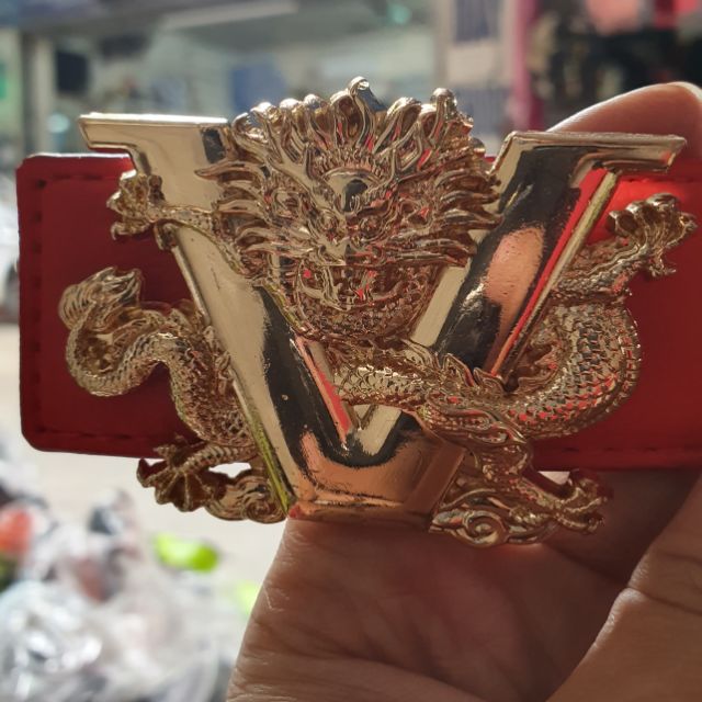 [ Rẻ Vô Địch ] Dây Thắt Lưng Da nam Đầu rồng khóa đinh giấu dây đẹp - nam tính - giá mềm