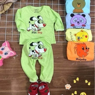 Combo 25  bộ dài tay cotton cho bé