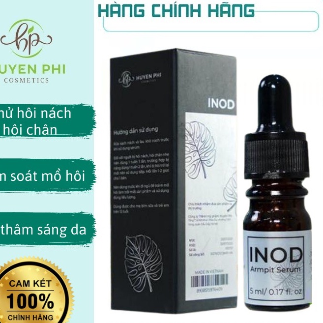 Serum INOD Huyền Phi 5ml tác dụng hết hôi nách, hôi chân, mồ hôi tay chân vĩnh viễn