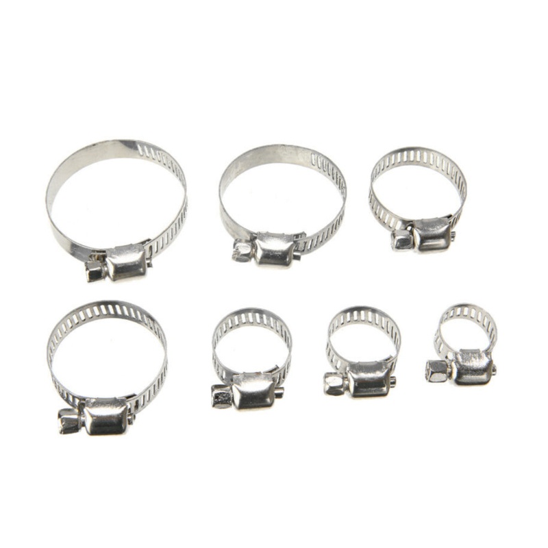 Set 90 Kẹp Cố Định Ống Dẫn Nhiên Liệu Hình Tròn Bằng Thép Không Gỉ 8-44mm