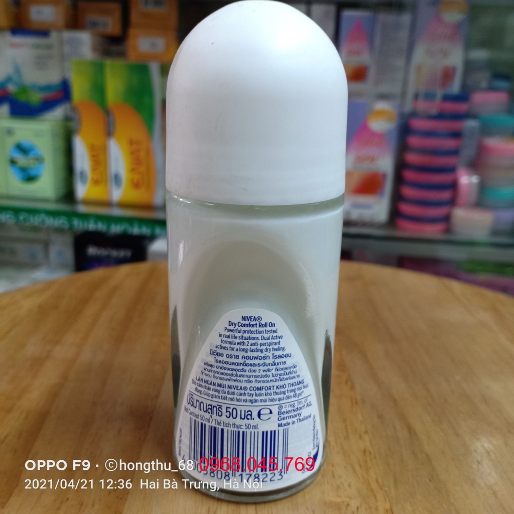 Lăn ngăn mùi NIVEA khô thoáng, tươi mát, mịn màng (25ml/50ml)