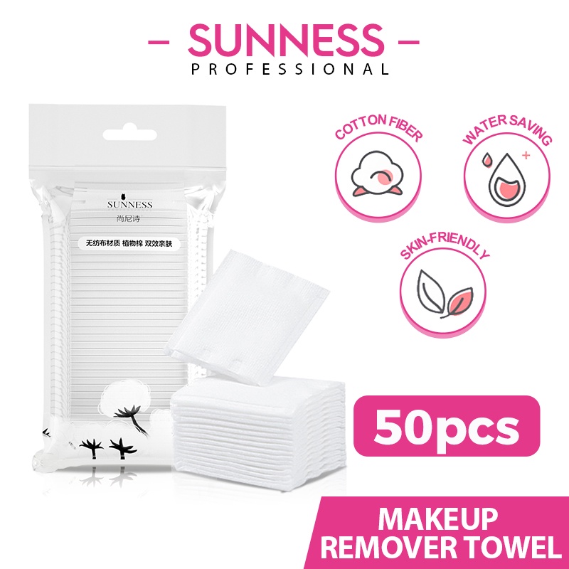 Túi 50 miếng bông tẩy trang SUNNESS 2 lớp 150G