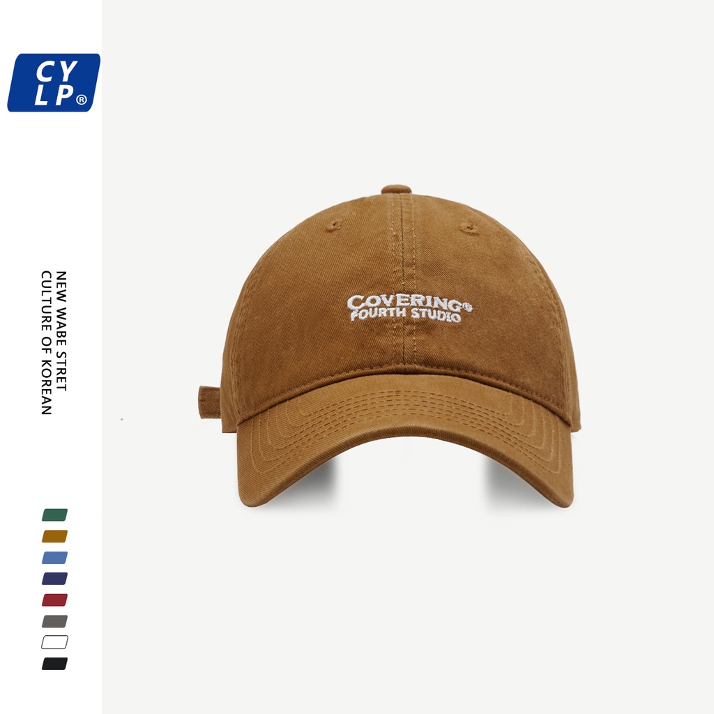 Nón Lưỡi Trai Mềm Thêu Chữ Phong Cách Đường Phố Hàn Quốc