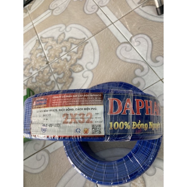 Dây điện Daphaco Đôi 2x32T có 32 ruột đồng bên trong - Cuộn 100m