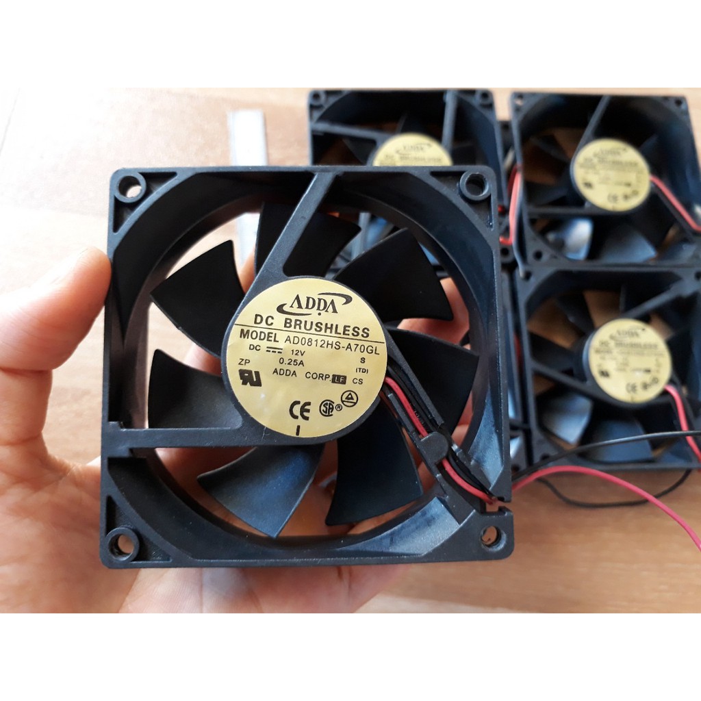 COMPO 5 QUẠT TẢN NHIỆT 12VDC - 0.25A - 8X8X2.5CM 5Q8x8