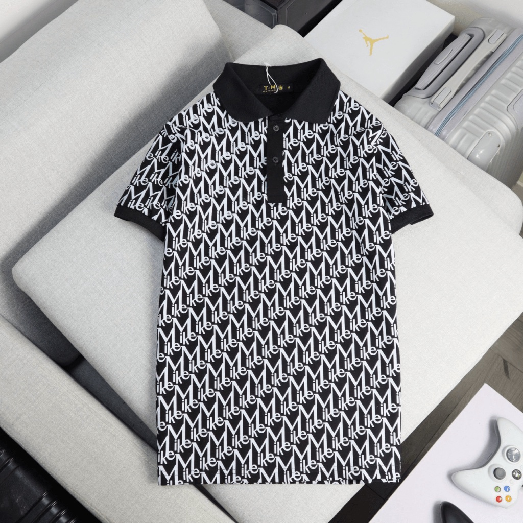 Áo Thun Nam Cổ Trụ Chất Cotton Co Giãn Tốt Phối Màu Đẹp Mắt Chuẩn Size Lịch Lãm Siêu Hot NEW UNISEX