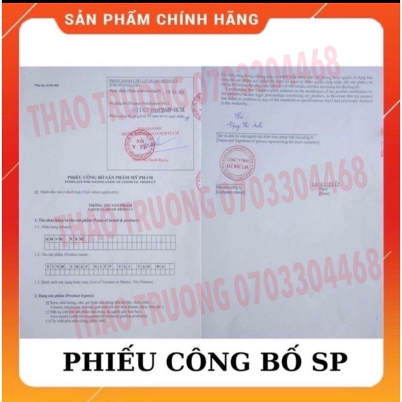 Tái tạo da tinh chất hồng sâm, tái tạo da mụn, da hư tổn, da nám