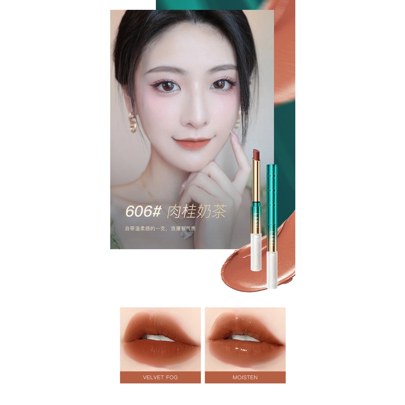Lan Yi Son Môi Khóa Ấn Tượng Màu Trà Sữa Nâu Không Phai Và Không Dính Cốc Chống Thấm Nước Lâu Trôi