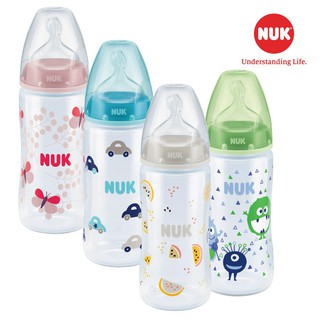 (Chính hãng) Bình sữa NUK nhựa PP núm ti Silicone 300ml
