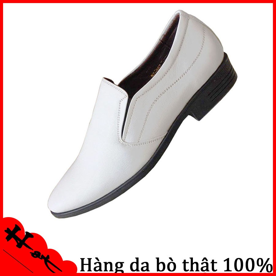 Giày tây nam màu trắng da bò cao cấp TH GT 225