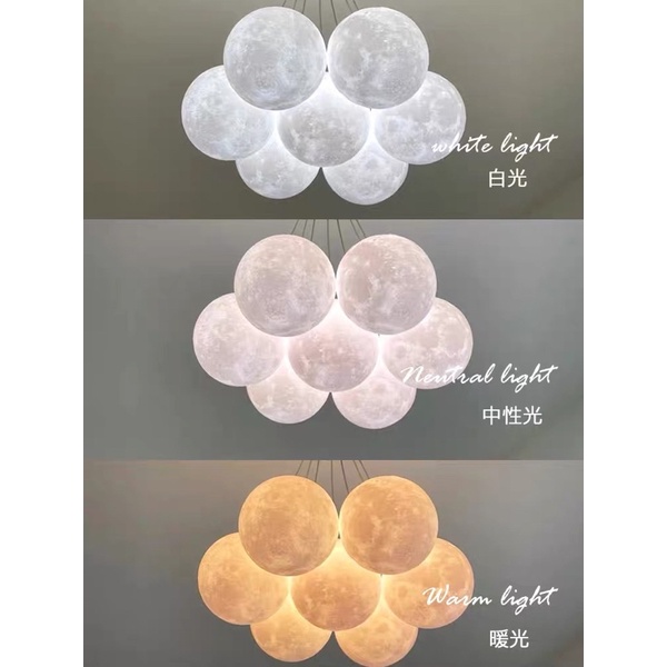 Đèn chùm thả hình mặt trăng Moon series phong cách Bắc Âu sang trọng