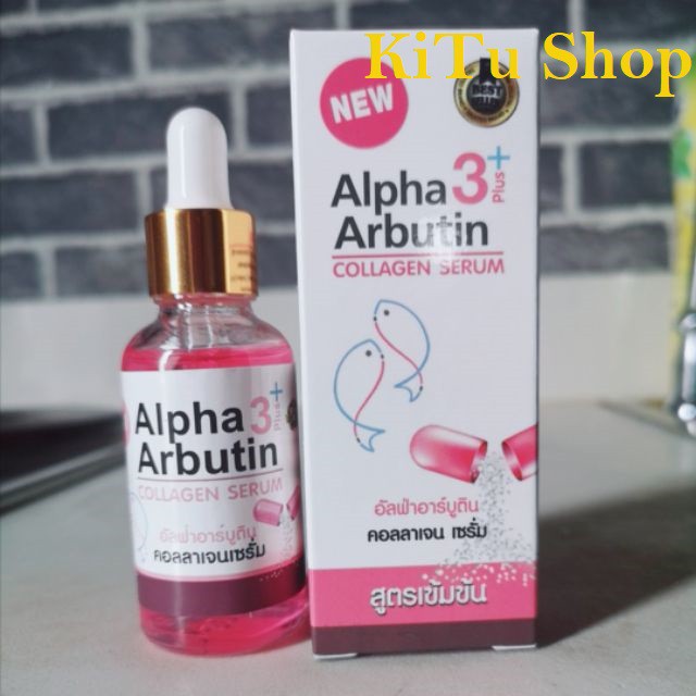 🎈 Serum Kích Trắng, Làm Mờ Vết Sạm và Thâm Nám Làn Da Alpha Arbutin 3 Plus Collagen Serum Thái Lan ❃