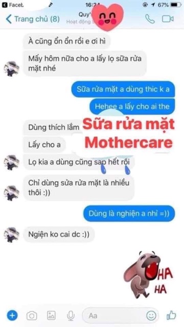 Sữa Rửa mặt Kiềm dầu nhẹ, làm sạch dưỡng sáng da của Mother&Care