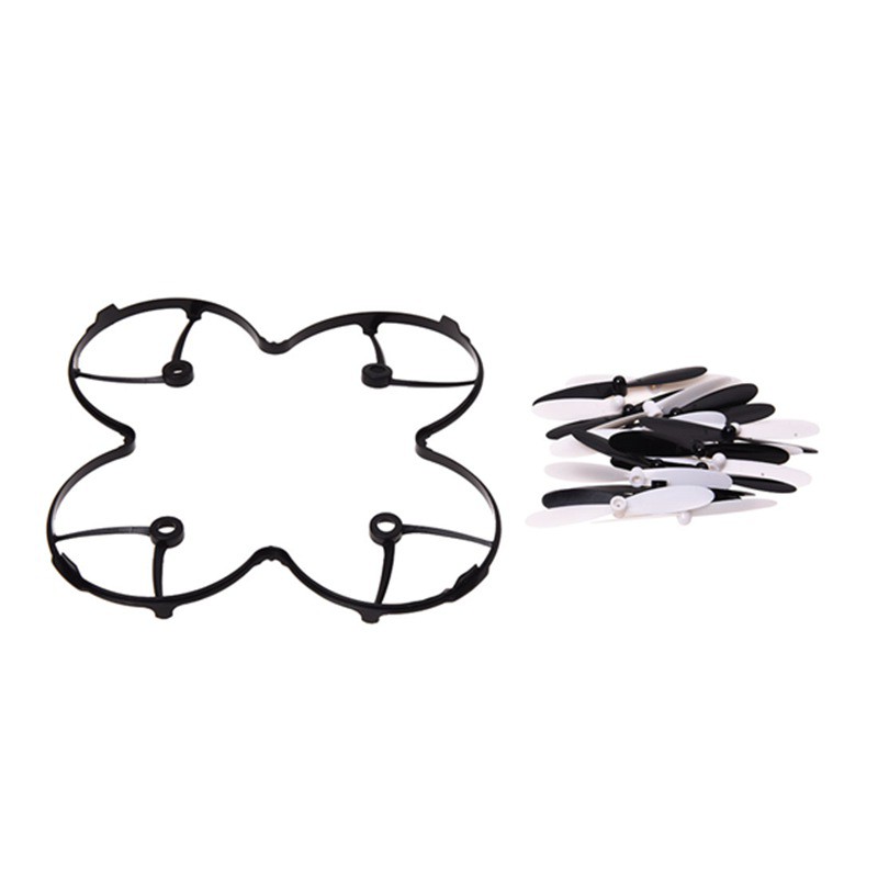 20 piece set Propeller blades with Helices Protective cover For HUBSAN X4 H107 H107C H107D Quadcopter, Black+White