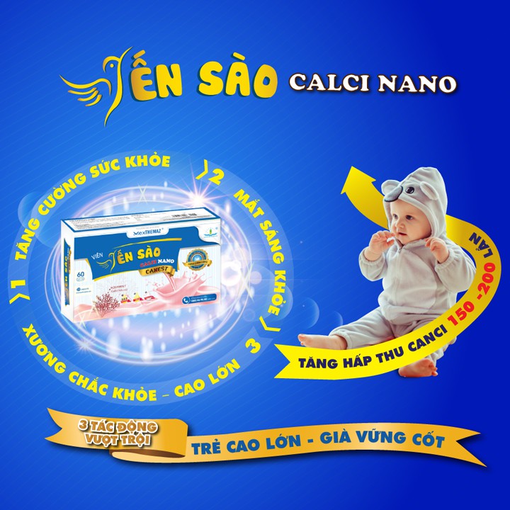 Viên Uống Yến Sào Calci Nano Canest Hộp 60 Viên