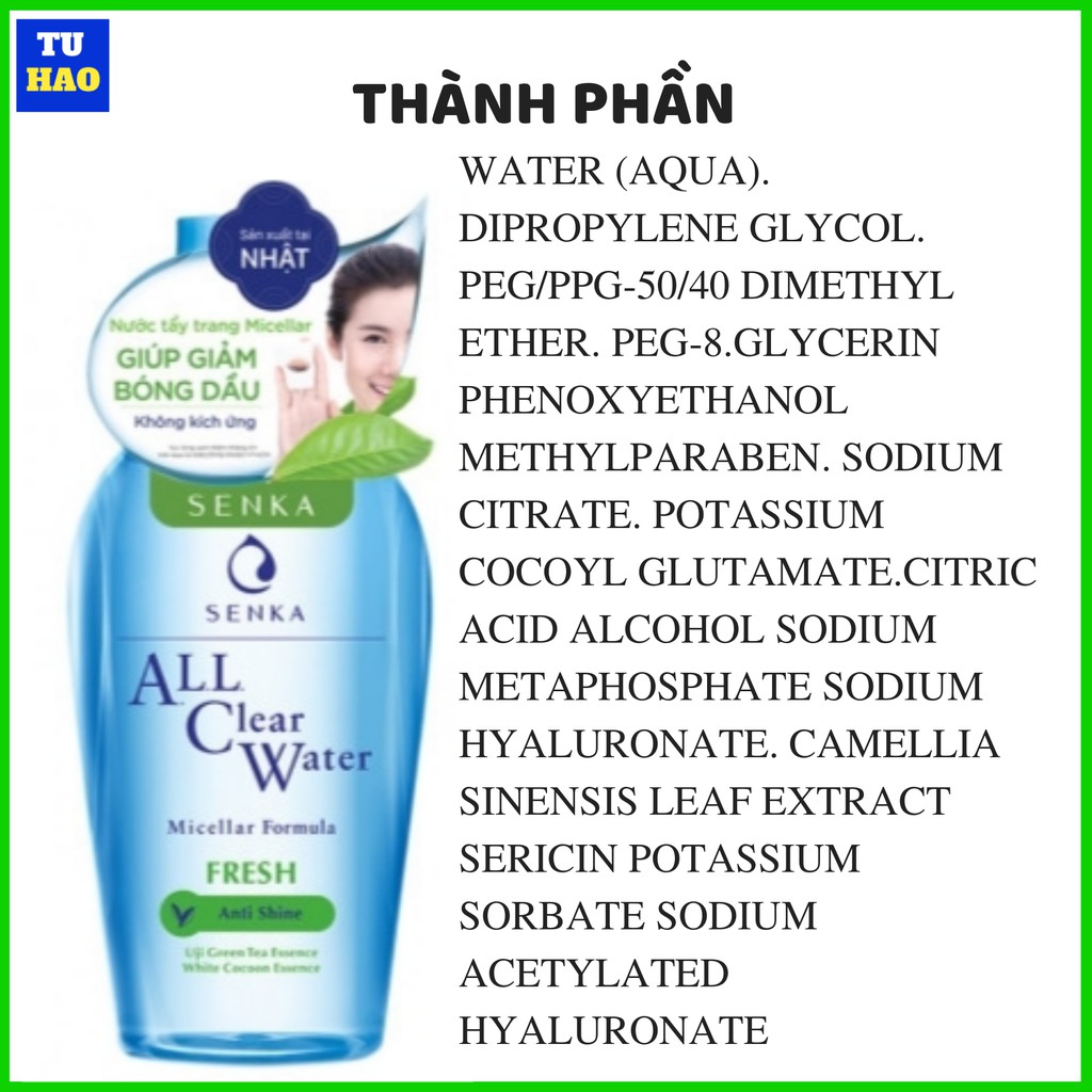 Nước tẩy trang Micellar Senka A.L.L Clear Water Fresh 230ml_15288