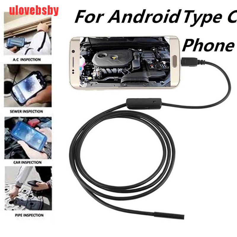 [ulovebsby]Megapixels HD USB C Endoscope Type C Borescope Inspection Camera for Android