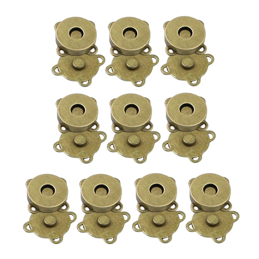 [lzdjhyke3] 10 Cặp Khóa Cài Nam Châm Làm Túi Xách DIY 14mm