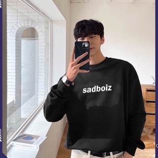 áo sweater nỉ bông cổ tròn màu đen in sadboiz chữ trắng sadboizaintcry sadboy sadboizvibes