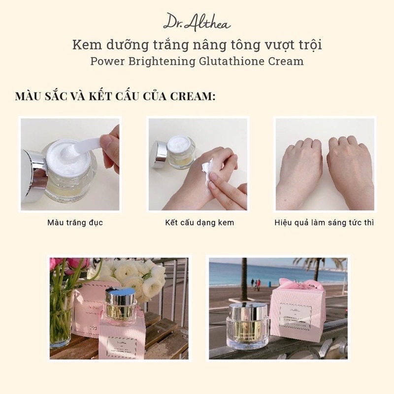 Kem dưỡng trắng nâng tông Dr.Althea Power Brightening Glutathion Cream- Hàng xách tay chính hãng Hàn Quốc