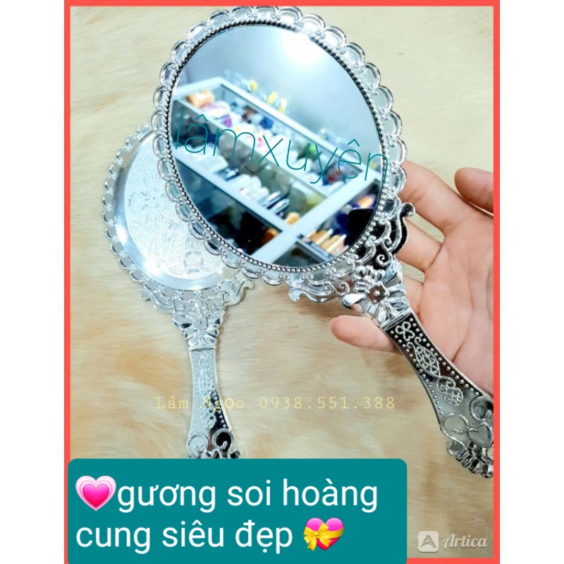 Gương Soi HOÀNG CUNG cầm tay soi mặt Siêu đẹp 💗 FREESHIP 💗 nhỏ gọn , Màu sắc đa dạng, Thiết kế sang chảnh , siêu sịn sò.