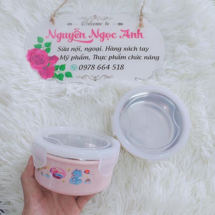 Bát ăn dặm cao cấp inox bọc nhựa GB Baby cho bé