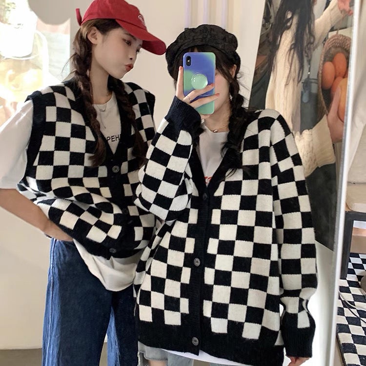 Áo khoác cardigan dệt kim cổ chữ V 2 màu sắc chọn lựa | BigBuy360 - bigbuy360.vn