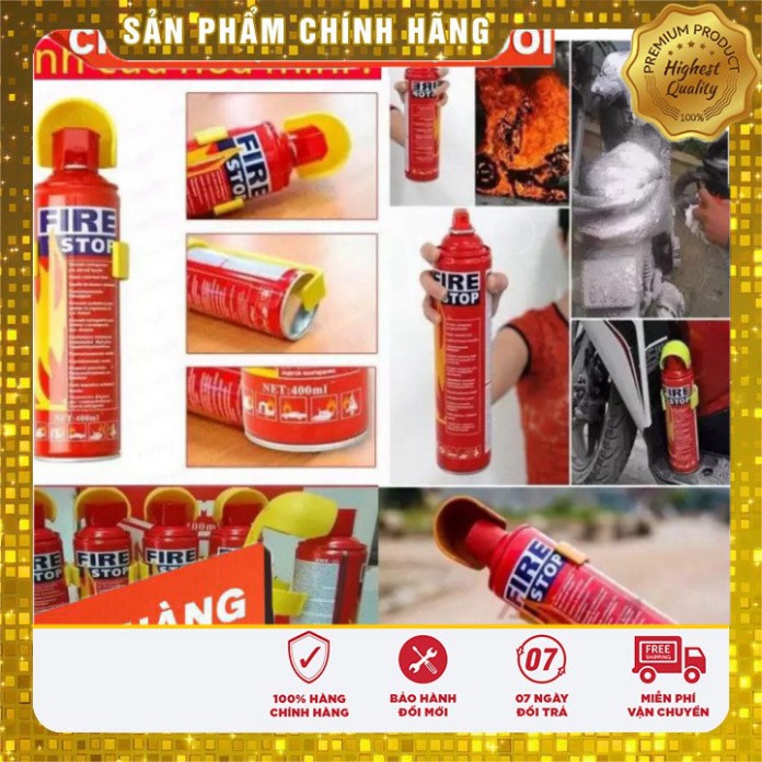 Bình cứu hoả 500ml dạng xịt. Bình chữa cháy mini FireStop NEM