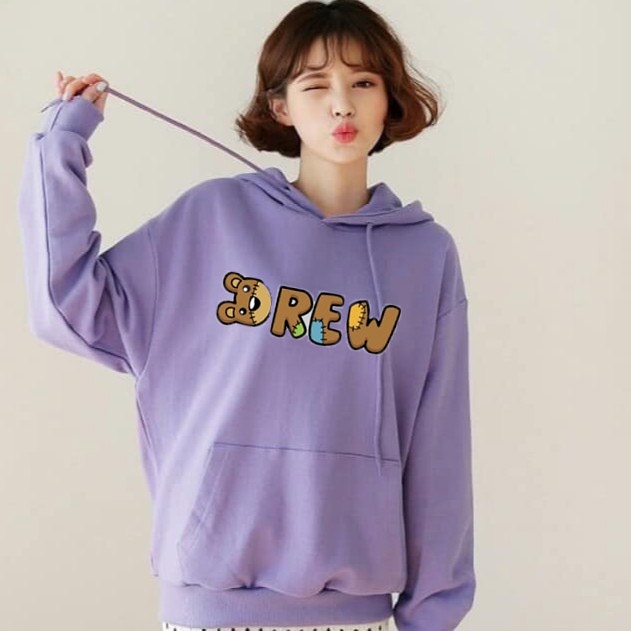 (Hot Trend) Áo Hoodie DREW Tím Nam Nữ Unisex Nỉ bông mịn siêu Hot | BigBuy360 - bigbuy360.vn